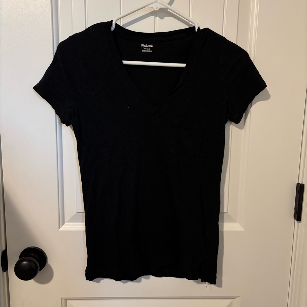Madewell Black Fitted Short Sleeve Tee